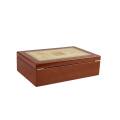 Top grade customized high gloss rubber wood treasure chest